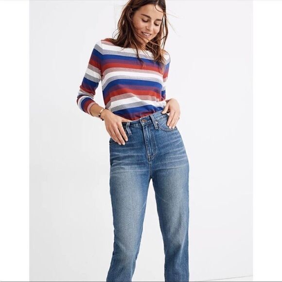 Madewell The Momjean in Downey Wash High Waist Easy Fit Women’s Size 26 - Picture 6 of 9